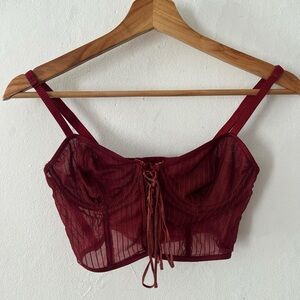 Urban Outfitters Burgundy Bra Top Small